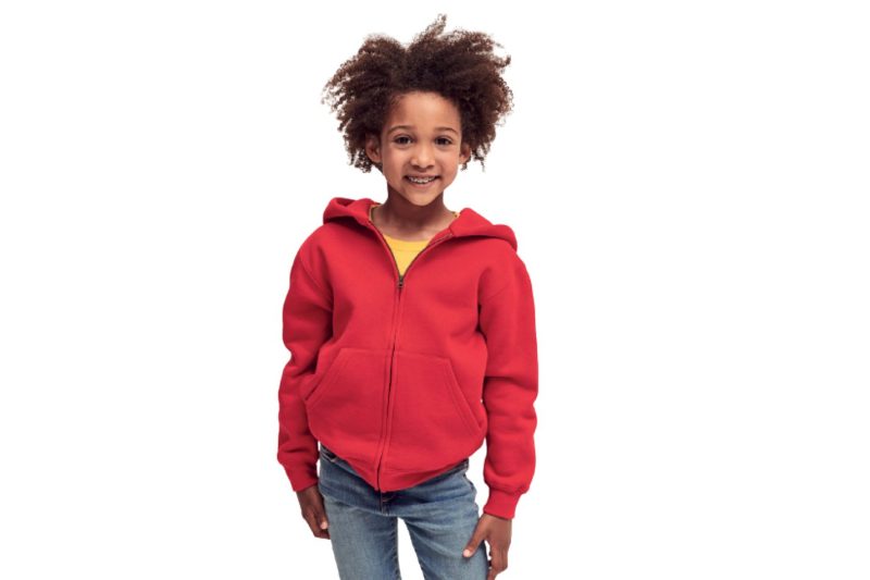 Fruit of the Loom SS825 Kids premium hooded sweatshirt jacket