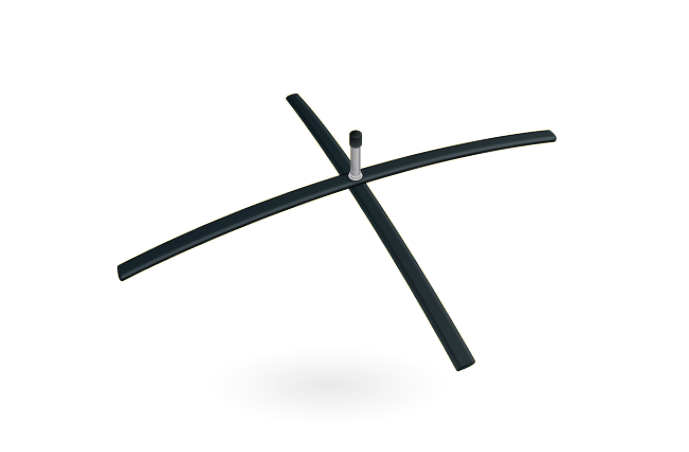 Lichte kruisvoet beachflag (voor aluminium stokken)